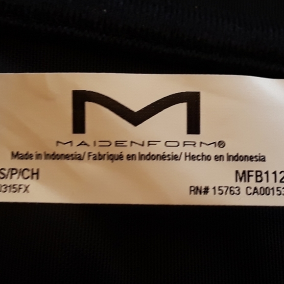 Maidenform Flocked Mesh Corset, Black, Size Small. - Picture 5 of 10